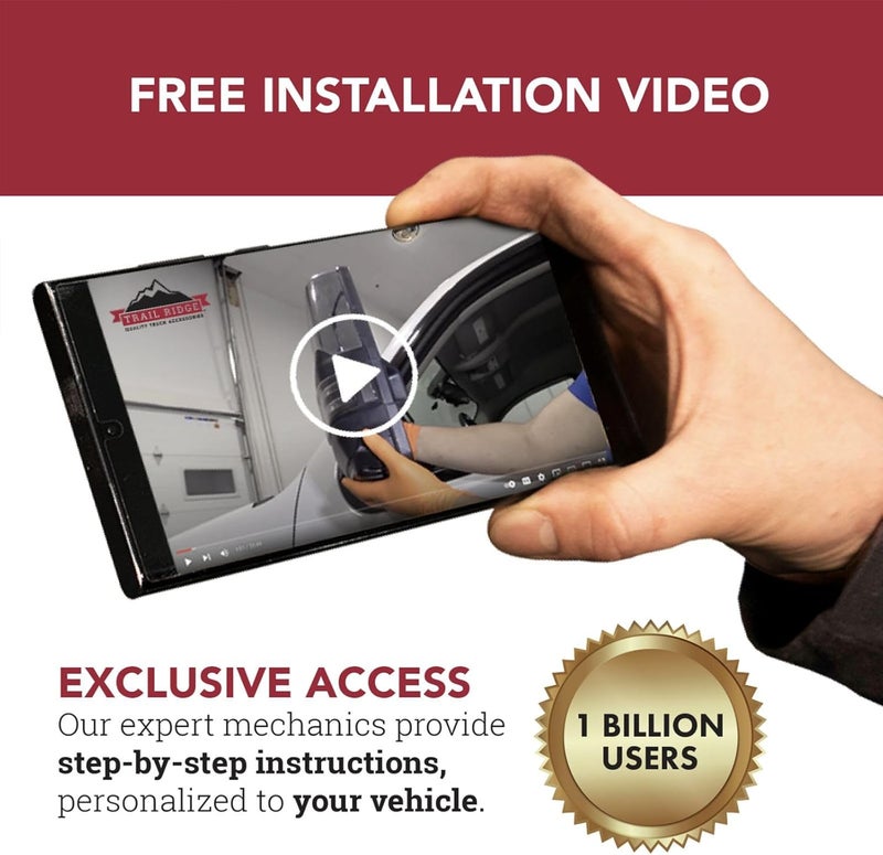 Trail Ridge طقم غطاء مرآة باب من تريل ريدج TR00370 بتصميم أسود محكم لسيارات فورد - Image 3