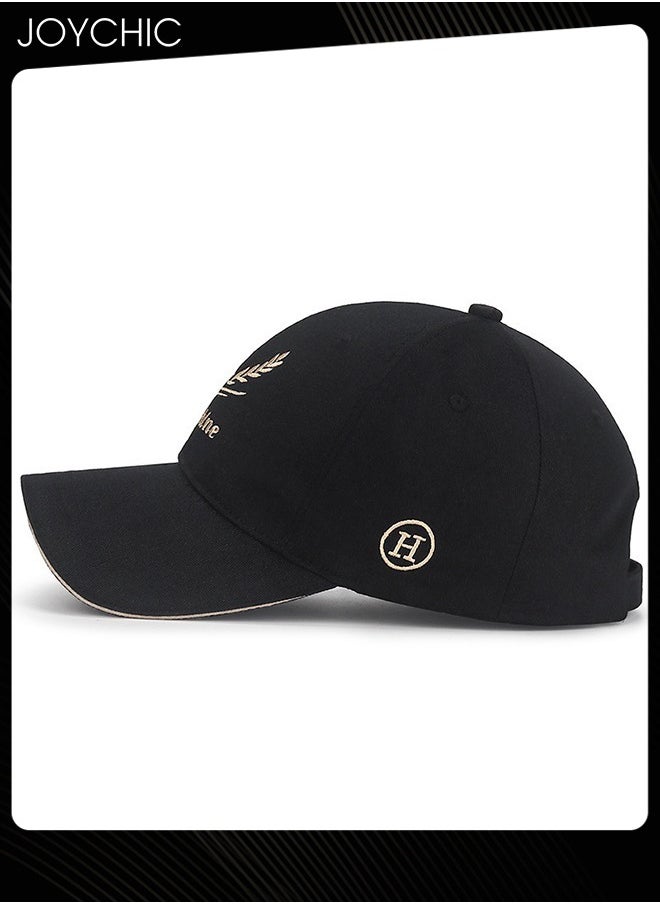 Joychic - Anti-UV Breathable Quick-drying Baseball Cap  Spring Autumn Embroidered Casual Hat for Women Men Youth Outdoor Sport Black - Image 1