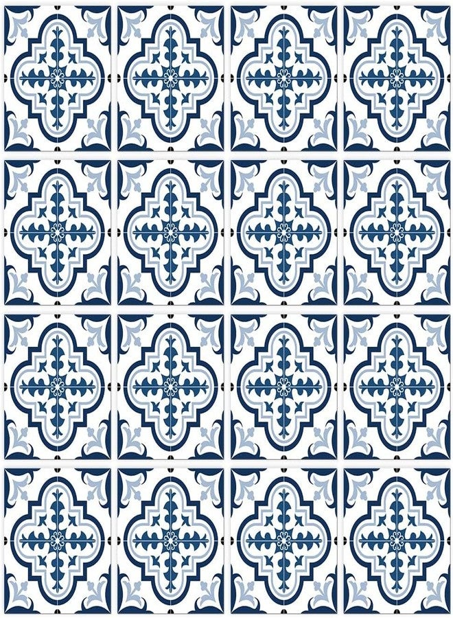 WALLTON Moroccan Tile Stickers Peel and Stick Backsplash Waterproof Self-Adhesive Spanish Tile Wall Sticker for Kitchen Bathroom Furniture| Easy to Remove & Apply, Set of 36 (Moroccan-D, 3x3 Inch) - Image 3