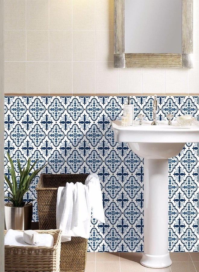 WALLTON Moroccan Tile Stickers Peel and Stick Backsplash Waterproof Self-Adhesive Spanish Tile Wall Sticker for Kitchen Bathroom Furniture| Easy to Remove & Apply, Set of 36 (Moroccan-D, 3x3 Inch) - Image 5