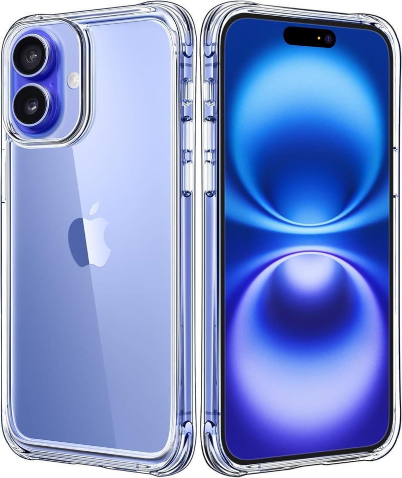 Sounce Case Cover for iPhone 16 | Shockproof Transparent Anti-Scratch Hard Back Cover, Ultra Hybrid Drop, Camera Protection Back Case Cover Compatible with MagSafe for iPhone (TPU + Polycarbonate) - Image 1