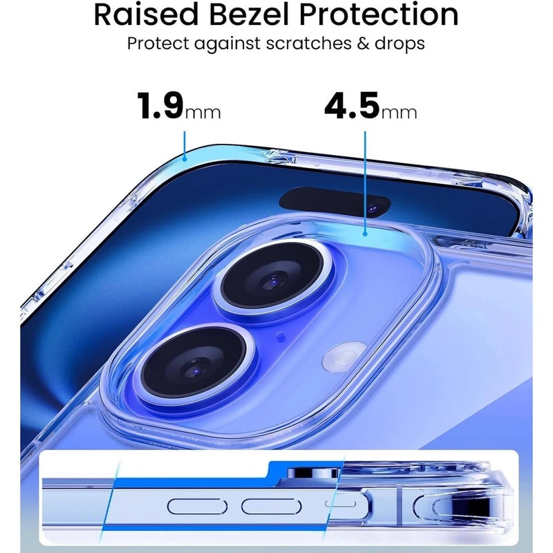 Sounce Case Cover for iPhone 16 | Shockproof Transparent Anti-Scratch Hard Back Cover, Ultra Hybrid Drop, Camera Protection Back Case Cover Compatible with MagSafe for iPhone (TPU + Polycarbonate) - Image 4