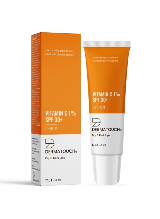 DERMATOUCH Vitamin C 1% Lip Balm | Brightening Lip Balm | SPF 30+ | 12g - Image 1