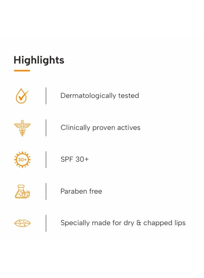 DERMATOUCH Vitamin C 1% Lip Balm | Brightening Lip Balm | SPF 30+ | 12g - Image 3