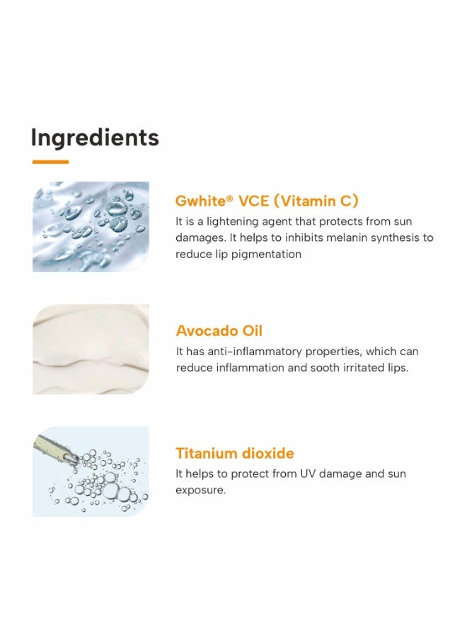 DERMATOUCH Vitamin C 1% Lip Balm | Brightening Lip Balm | SPF 30+ | 12g - Image 4