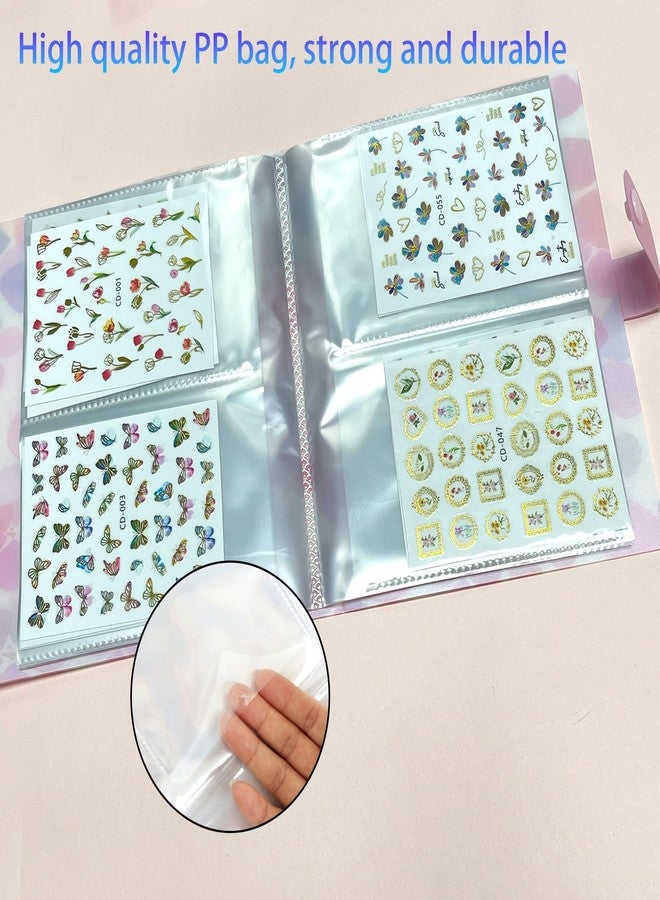 WAFOLOZE 144 Slots Nail Art Sticker Storage Book Display Collecting Equipment Nail Art Decals Photos Storage Book Manicure Designer Tools Decoration Kits(Flower) - Image 5