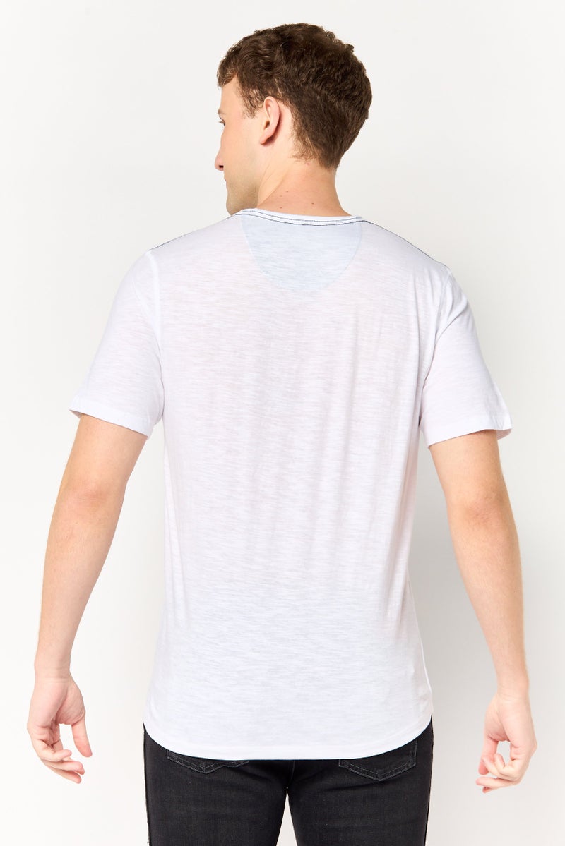 Project Essentials Men Crew Neck Short Sleeve Plain T-Shirt, White - Image 2