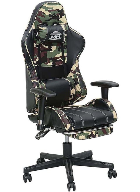 Modern Design Gaming Chair With Fully Reclining Footrest And Soft Leather