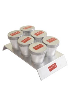 HAZEL Kulfi Moulds Set Aluminium - Traditional Ice Cream Medium Mould Set of 6 with Stand - Reusable Popsicle Maker