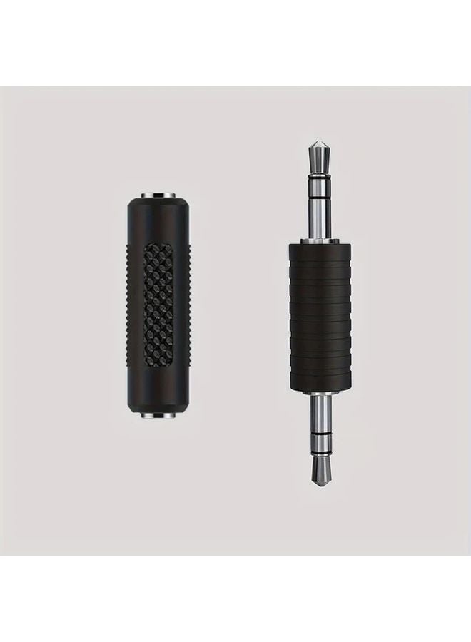 2pcs 3.5mm Female to Female and Male to Male Audio Stereo Adapter for Headphones Guitar MP3 PC - Image 1