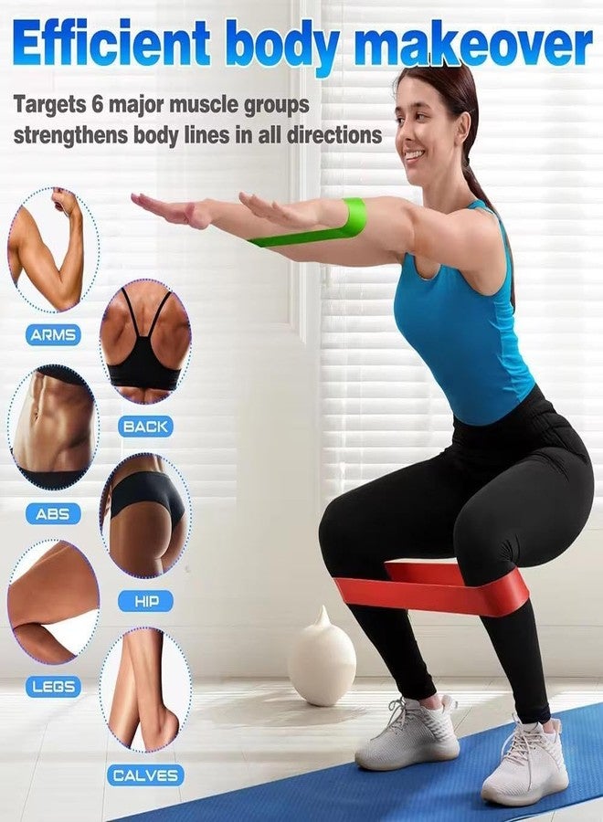 JAY EMPIRE Resistance Bands Mini Loop Set (Pack of 5) Hip Toning Exercise for Gym Booty, Latex Thera for Fitness, Multicolor - Image 4