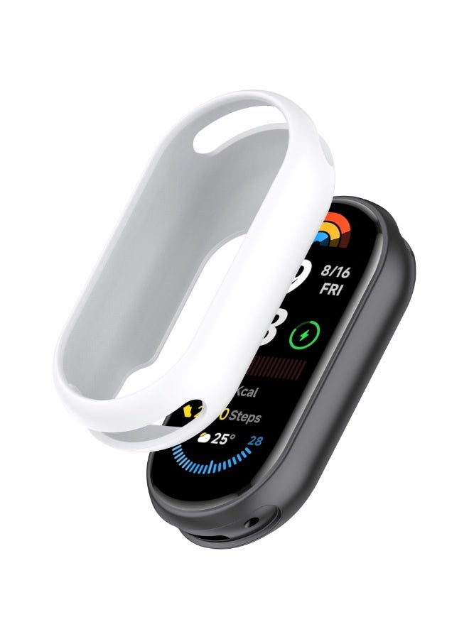 Soft Silicone Rubber Watch Case For Xiaomi Mi Band 8/9/10/NFC Women/Men, Sweatproof Protective Hollow Scratch Bumper Shell Watch Cover For Xiaomi Mi Band 10/9/9 Smartwatch Accessories - Image 1