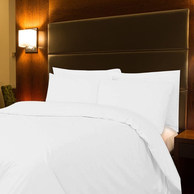 400 THREAD COUNT DUVET QUILT COVER SET WITH PILLOW CASES 100 EGYPTIAN COTTON SATEEN BED SET DOUBLE
