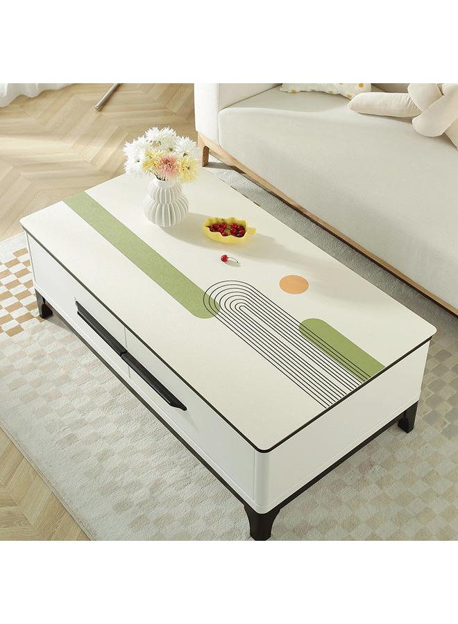 Bluejw Light Luxury High-grade Dining Table Mat Waterproof Oil-proof Anti-scalding Leather Tablecloth Coffee Table Tablecloth Rock Board Dining Table Protection Mat - Image 1