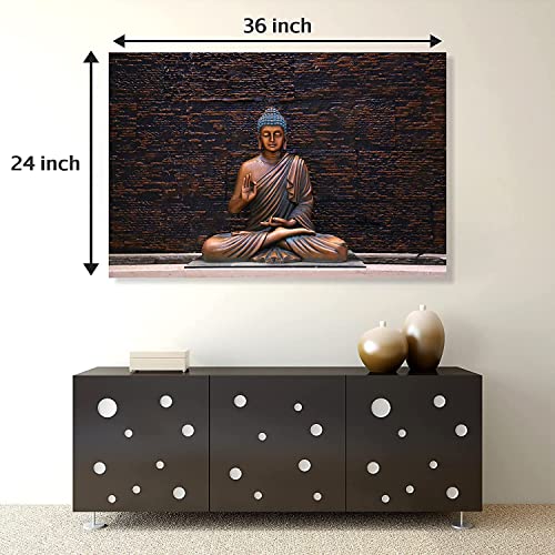 Decals Creation Gautam Buddha Vinyl Wall Sticker for Living Room/Bedroom/Office Size - 60 cm X 90 cm-Self-Adhesive - Image 2