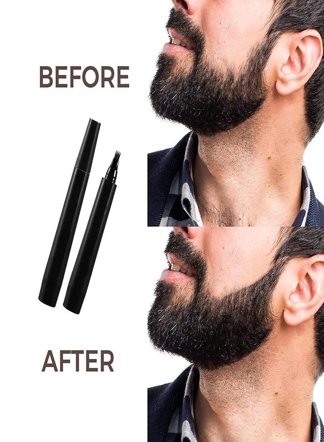 DKWIN Beard Pen Filler Kit with Brush - Hairline & Beard Enhancer for Men, Realistic for Men Beard, Moustache & Eyebrows-Black - Image 5