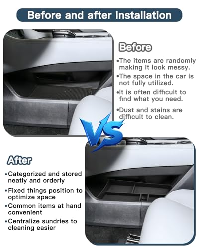 RUIYA Lower Console Organizer Compatible with 2021 2022 2023 2024 2025 2026 Nissan Rogue(S/SL/SV/Platinum) Armrest Under Storage Box Tray Nissan Rogue Accessorie Console Pallet Container with Coin Storage - Image 3