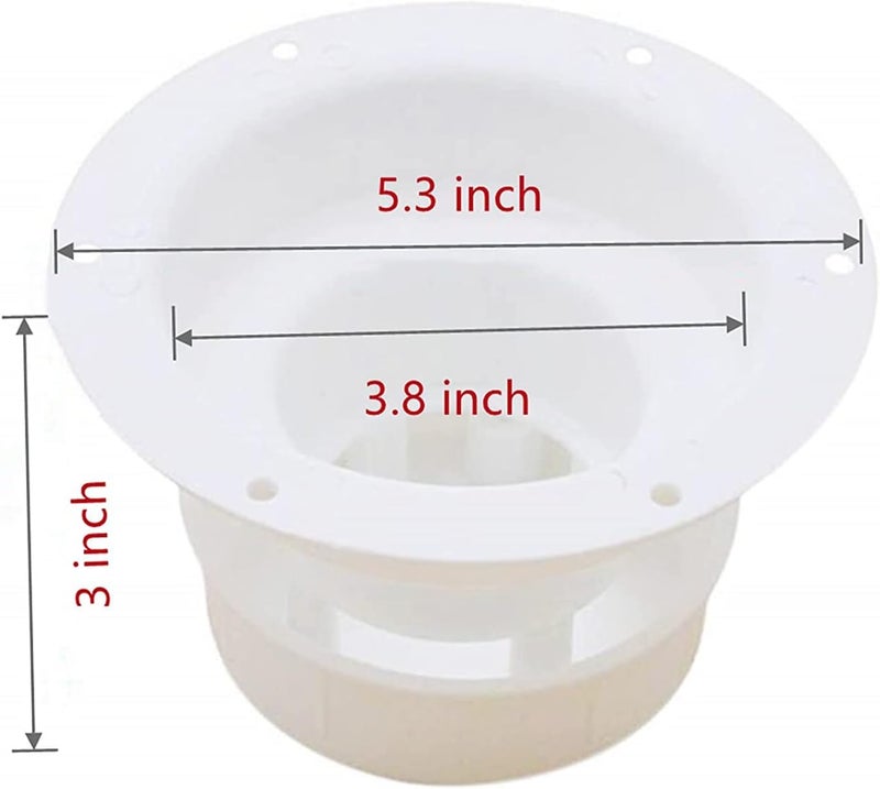 HOMEE RV Plumbing Vent Cap Set of 2, Sewer Vent Cap, Plastic Roof Cover for Trailer Camper 1 to 2 3/8 Inch - White - Image 2