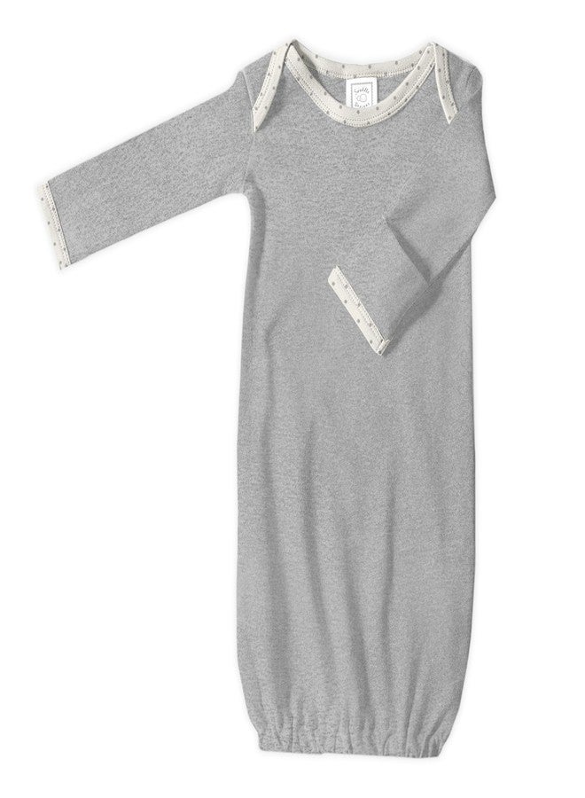 SwaddleDesigns Unisex Baby Gown, Heathered Gray Set, Newborn 0-3 Month - Image 2