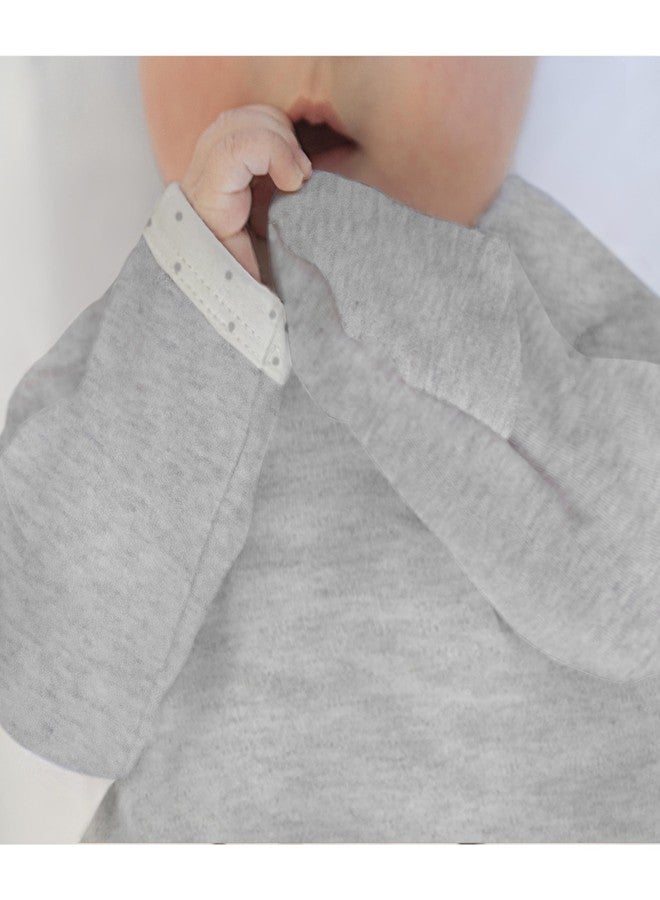 SwaddleDesigns Unisex Baby Gown, Heathered Gray Set, Newborn 0-3 Month - Image 5