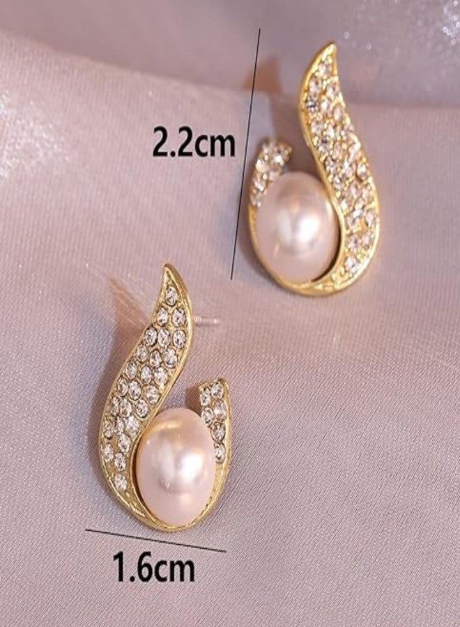 BLACKBOX Silver Needle Pearl Fishtail Water Drop korean Earrings for Women & Girls | Stylish & Fashionable Earing | Accessories Jewellery for Women | Best Gift for Birthday, Anniversary & Wedding - Image 3