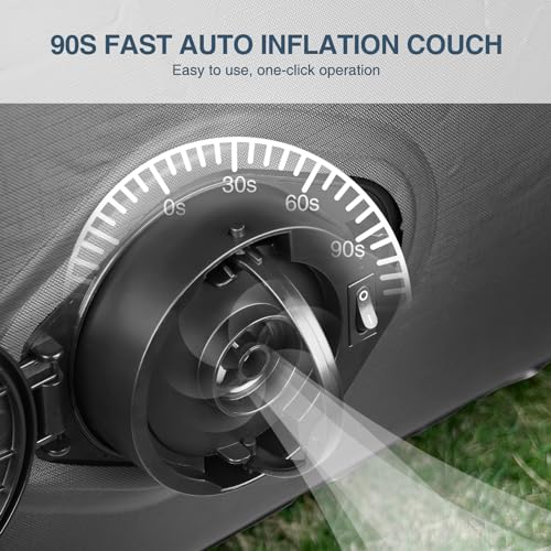 Bestrip Auto Inflatable Couch Lounger, Air Mattress Sofa Bed with Rechargeable Air Pump - Image 2