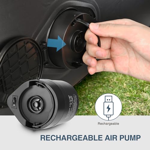Bestrip Auto Inflatable Couch Lounger, Air Mattress Sofa Bed with Rechargeable Air Pump - Image 5