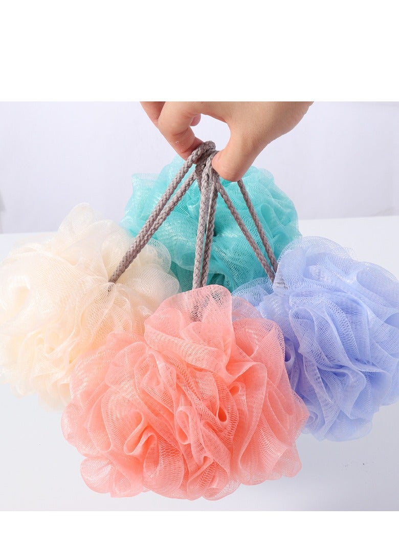 EFUMKE 4 Pack Soft Fluffy Exfoliating Loofah Bath Balls Mesh Body Scrub Loofah Bath Sponge Balls Bath Balls Mesh Scrub Exfoliating Mesh Sponge Body Cleansing Bath Bubble Balls - Image 2