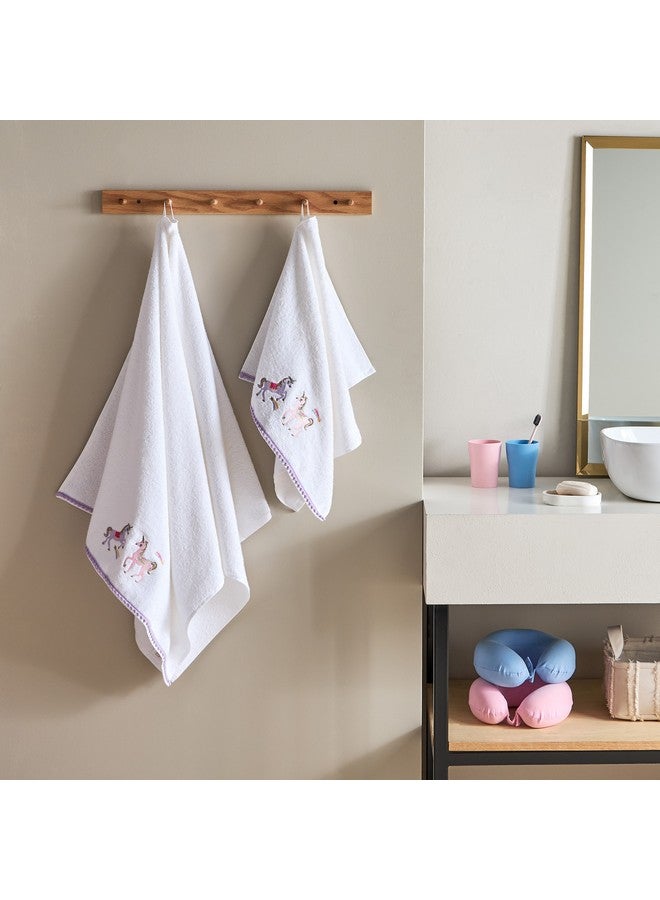 Home Box Grace Meadows Unicorn Turkish Cotton Kids Hand Towel 50 x 80 cm  - Image 5