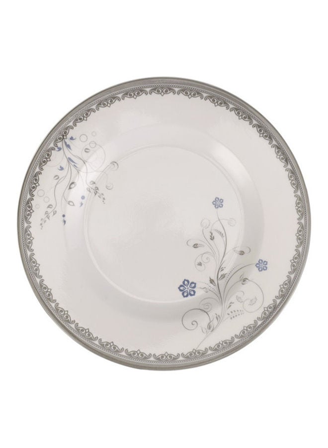 Royalford Melamineware Flat Plate | 8" Round Dinner Plate | RF10604 | Plate with Elegant Floral Design | Ideal for Dinner, Lunch, Breakfast, Parties & More 8inch - Image 1