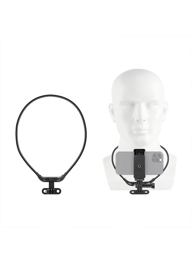 STARTRC POV Neck Holder Mount Necklace Mount Chest Holder with Phone Clip Vertical/Horizontal Mounts & Sports Camera Adapter Compatible with GoPro 12/11/10/9/8/7 Insta360 Ace Pro DJI Osmo Action Cameras  - Image 3