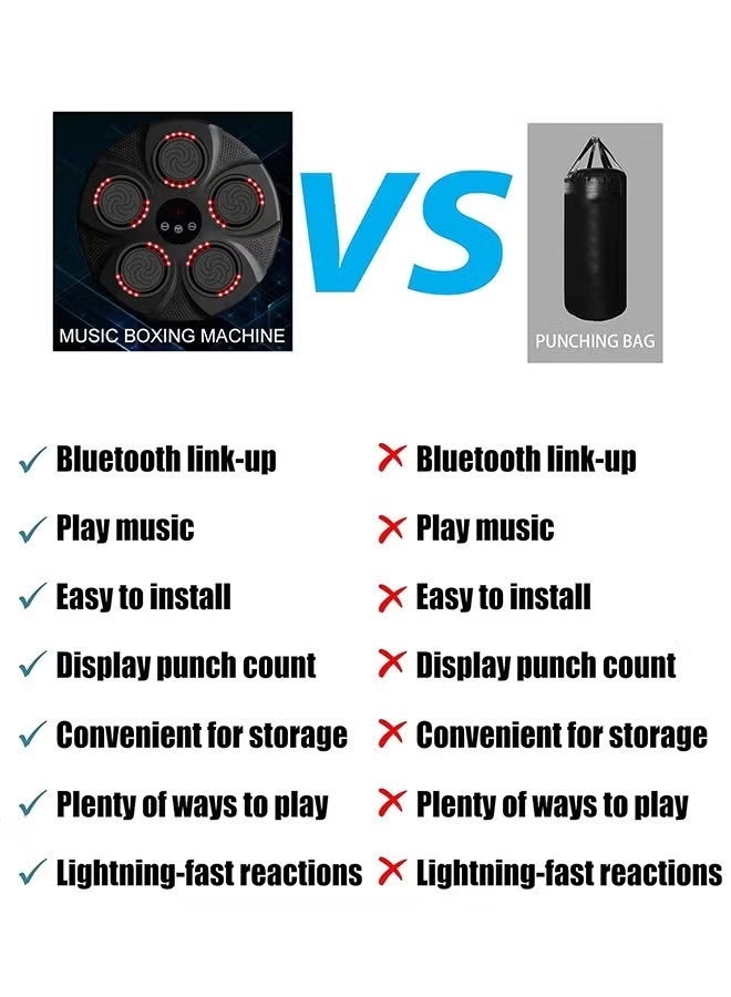 Smart Electronic Music Boxing Machine with Gloves Toy Wall-mounted Boxing Machine Smart Boxing Target, Wall-mounted Sandbag Boxing Equipment for Boxing Training - Image 5