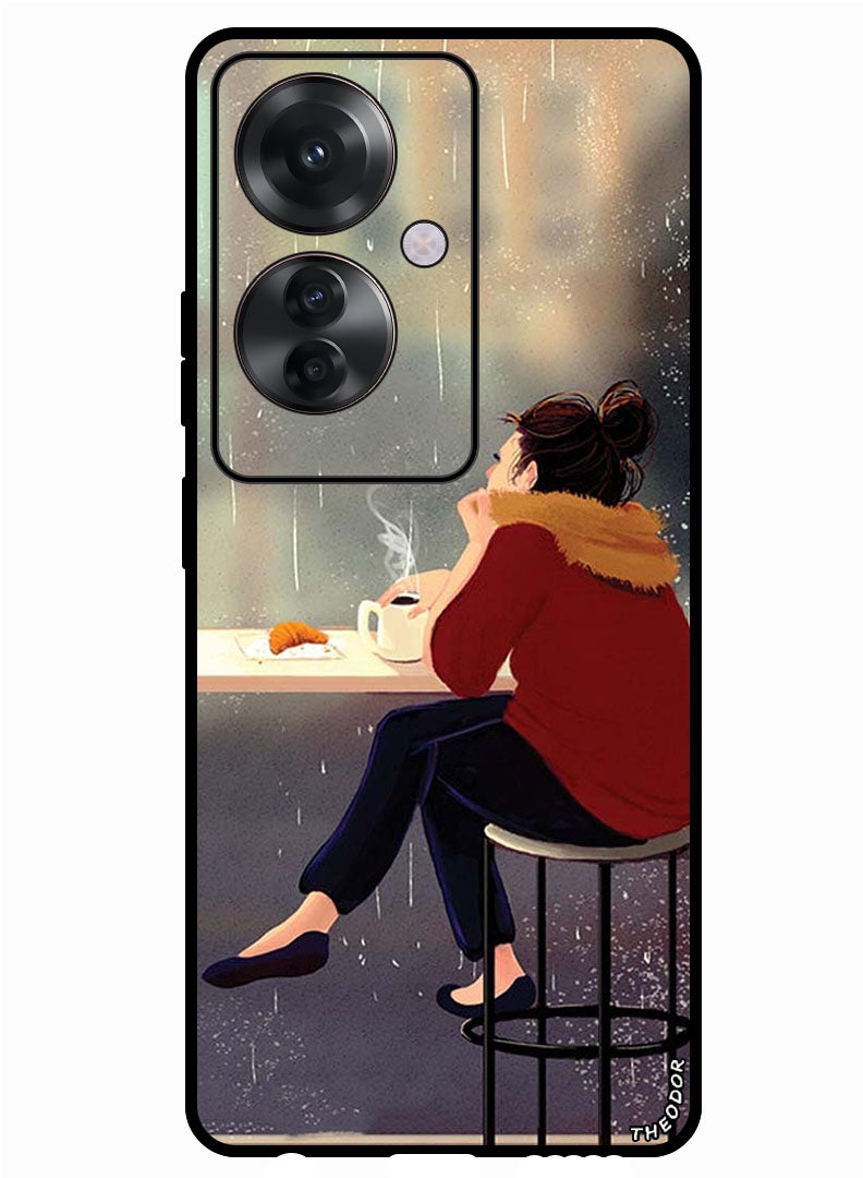 Theodor Protective Case Anti Scratch Shock Proof Bumper Cover For Oppo F25 Pro Sipping Coffee - Image 1