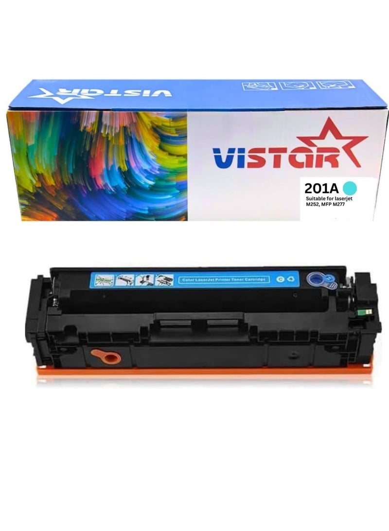 خرطوشة حبر Vistar 201A متوافقة مع طابعات M252 وMFP M277 - سماوي، عالية الإنتاجية | جودة ممتازة