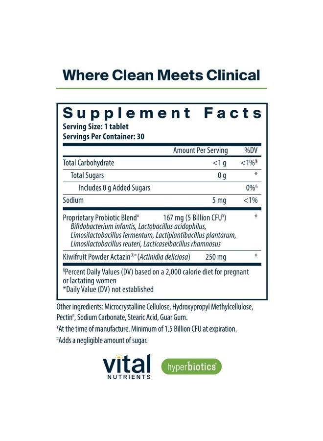 Hyperbiotics Vital Nutrients Pro-Natal Prenatal Probiotics for Women | Support for Occasional Nausea, Bloating, and Gas | Vegan Pregnancy Probiotic for Women | Gluten, Dairy, Soy Free | 30 Tablets - Image 2