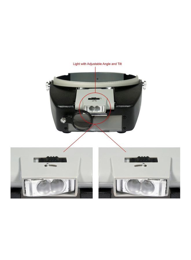 NIBEMINENT Adjustable Headband Lamp Black/white 26cm - Image 4