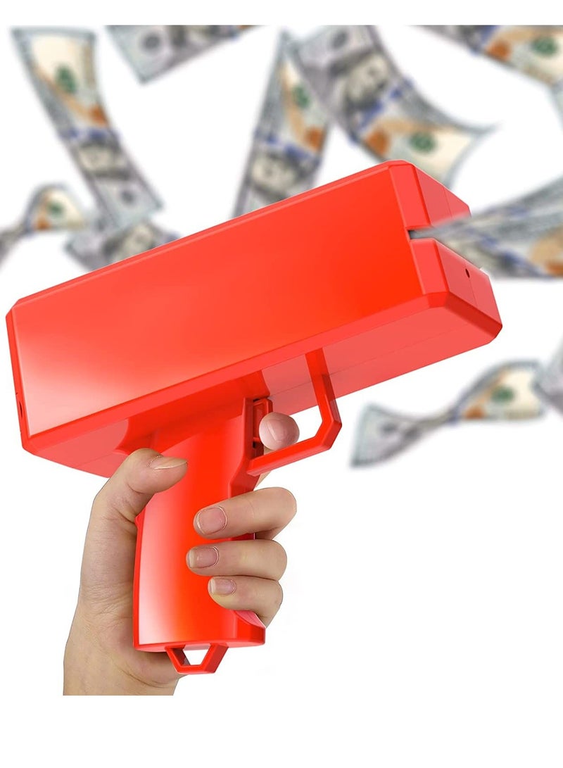 Sopu Make it Rain Money Gun Paper Playing Spary Money Toy Gun, Prop Money Gun Cash Gun Toy Party Supplies (Passion Red)  - Image 1