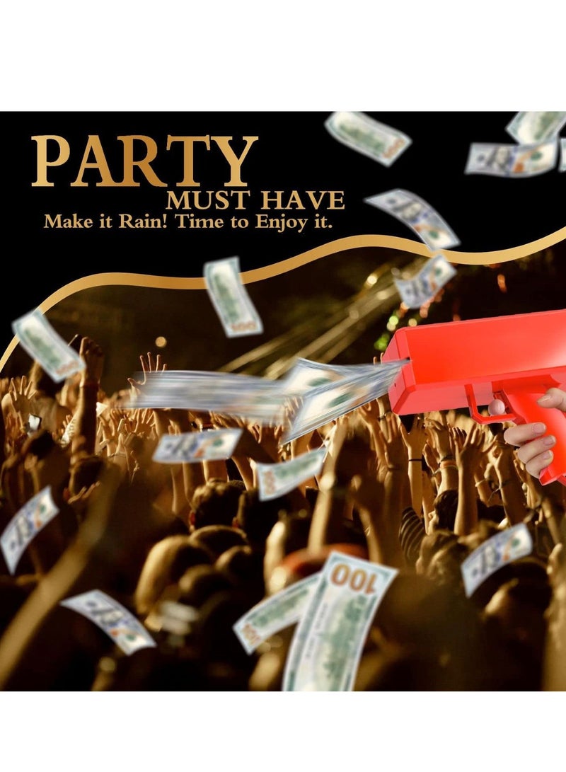 Sopu Make it Rain Money Gun Paper Playing Spary Money Toy Gun, Prop Money Gun Cash Gun Toy Party Supplies (Passion Red)  - Image 4
