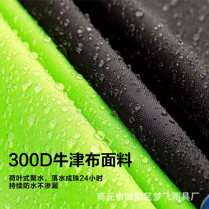 Raincoat Duty 300D Oxford Cloth Split Raincoat Outdoor Traffic Safety Reflective Raincoat Anti-Storm Raincoat Rain Pants - Image 3