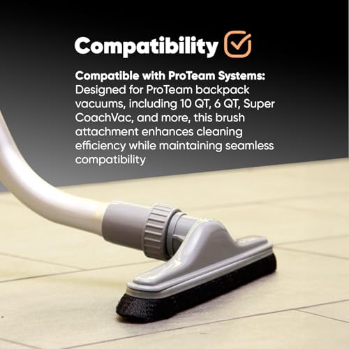848 Store Replacement Floor Tool Compatible with ProTeam Vacuum Backpack and Hoover Vacuum – 14" Hard Surface Brush for Commercial Cleaner – Fits Super Coach Pro, C2401, Shoulder Vac Pro - Image 5