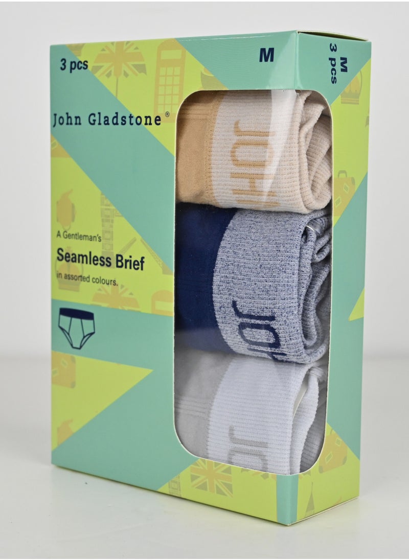 John Gladstone - John Gladstone Mens Premium Seamless Brief 3 Pcs Pack - Image 1