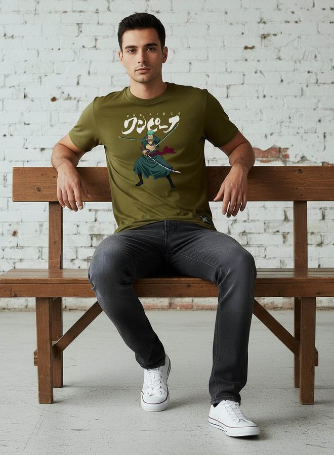 SP Characters Men Regular Fit Round Neck Short Sleeves One Piece Print T-shirt - Image 1