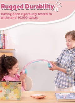 Tronsmart Tronsmart KH02 Bluetooth Headphones Kids Wireless 74/85/93 dBA Volume Limit, 45 Hours Battery Children's Headphones, Foldable Children's Headphones Over Ear with Microphone for School Tablet, (Pink)  - Image 4