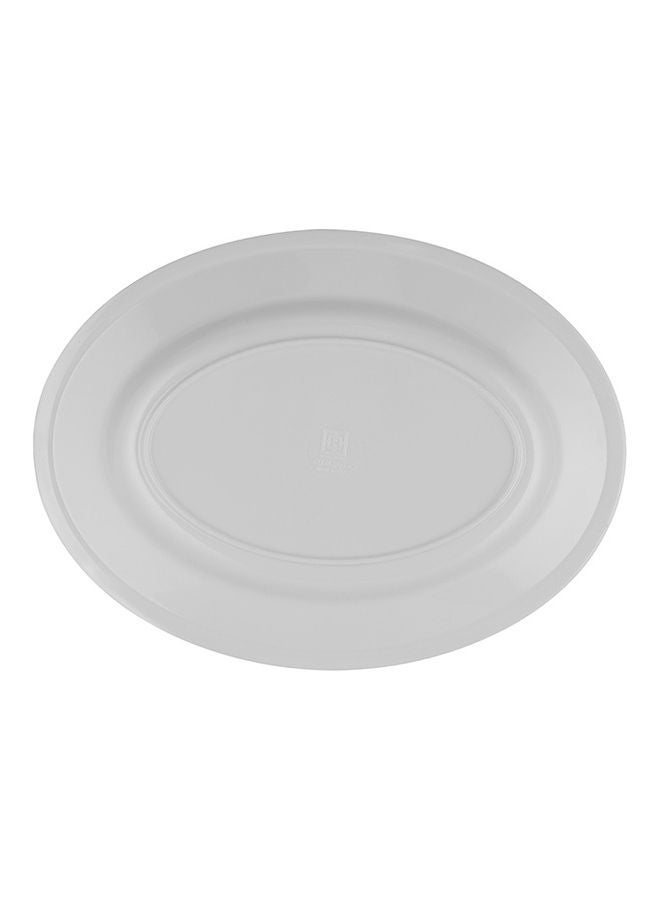 Royalford 14 Inch Oval Melamine Serving,Deep Soup Plate | Classic Design, Stackable | Ideal for Soup, Desserts, Ice Cream | White | RF10859 White 14inch - Image 3