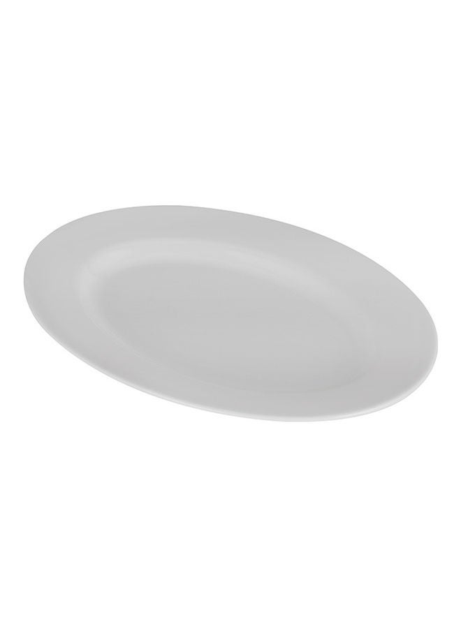 Royalford 14 Inch Oval Melamine Serving,Deep Soup Plate | Classic Design, Stackable | Ideal for Soup, Desserts, Ice Cream | White | RF10859 White 14inch - Image 2