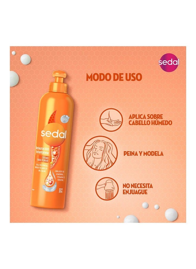 Sedal S.O.S. Reconstruccion Estructural Con Bio Keratina Crema Para Peinar (Styling Hair Cream Structural Reconstruction) 300 Ml  - Image 5