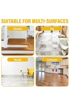 Zalcoon PVA Sponge Mop With Bucket, and 2 Super Absorbent PVA Sponge Refills, 2 Mop Slippers, Household Cleaning Tool for Kitchen, Tiles, Multi-Surface Hard Floors  - Image 4