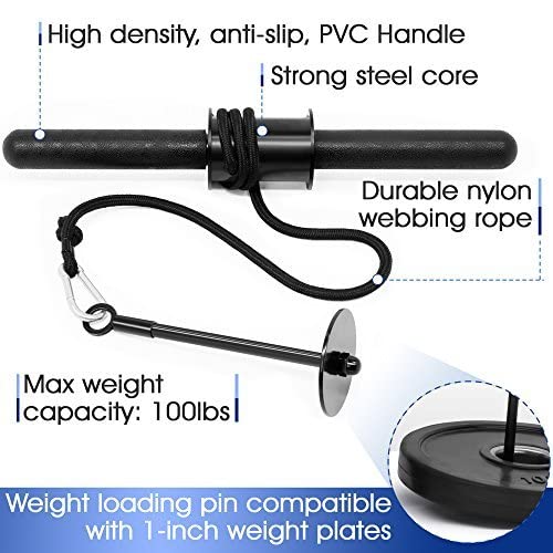 Lycan Forearm Blaster/Arm Twister with Anti-Slip Knurled Handles, Rope and Loading Pin for Hand Exercise, Muscle Strengthening, Arm Training (Supports 100 Kg) (Wrist Twister) - Image 4