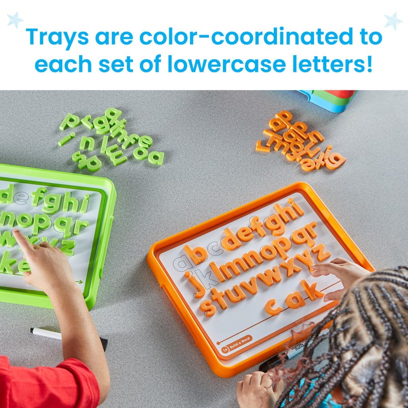 hand2mind hand2mind Alphabet Word Work Small Group Set, Lowercase Magnetic Letters, Magnetic Letter Trays, Phonics Manipulatives, Phonemic Awareness Activities, Science of Reading Classroom Materials (Set of 6) - Image 3
