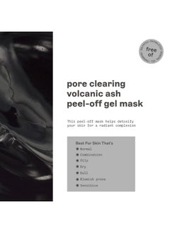 Freeman FREEMAN Pore Clearing Volcanic Ash Peel-Off Gel Facial Mask, Deep Cleansing, Removes Dirt From Pores, Not Over-Drying, Easy-to-use, For Men, 6 fl.oz./175 mL Tube  - Image 3